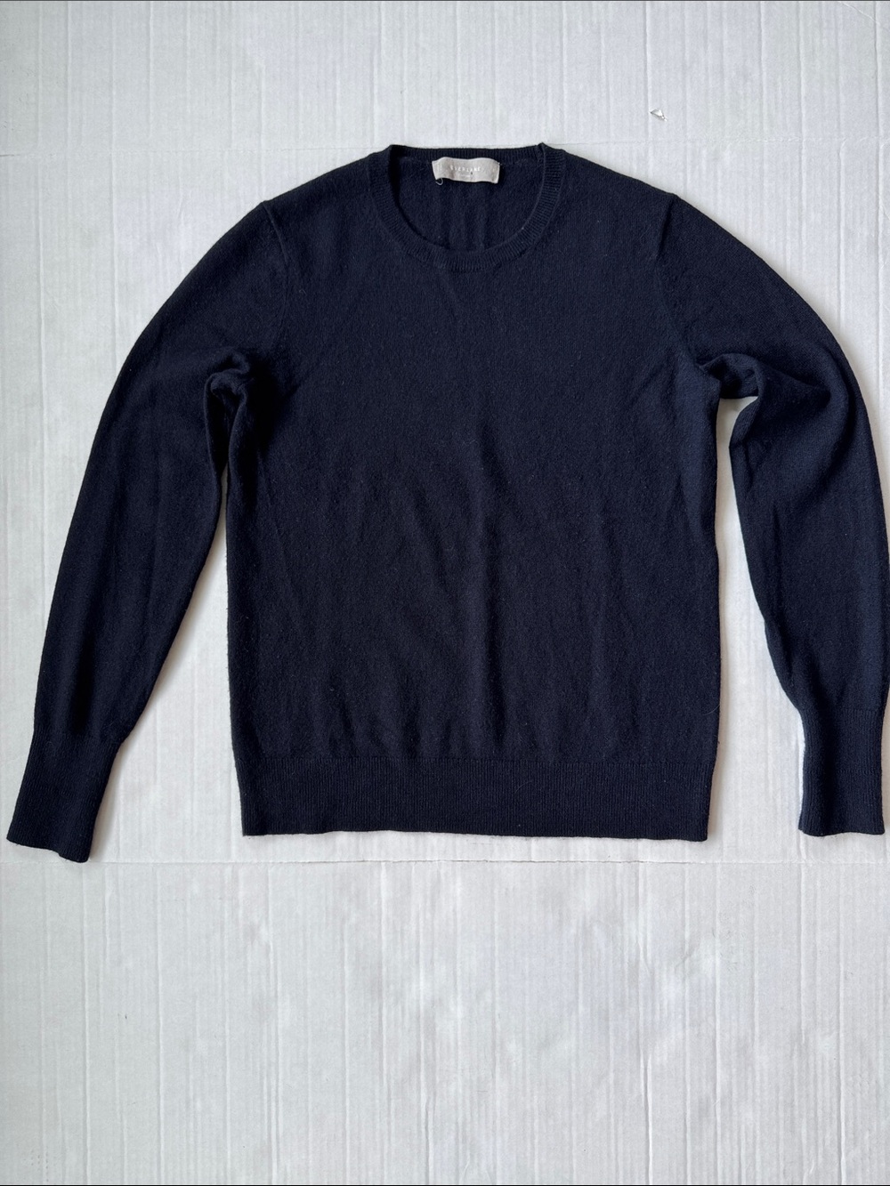 Everlane Dark Navy Cashmere Crewneck Sweater size S Small